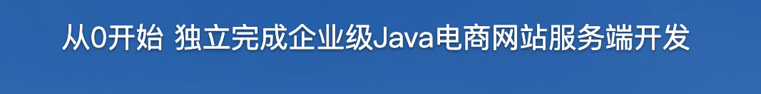 从0开始 独立完成企业级Java电商网站服务端开发【完结】