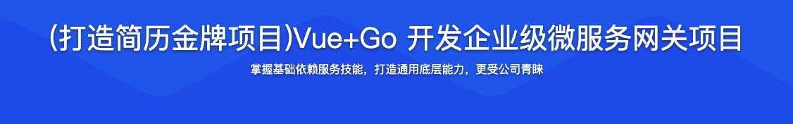 (打造简历金牌项目)Vue+Go 开发企业级微服务网关项目【完结】