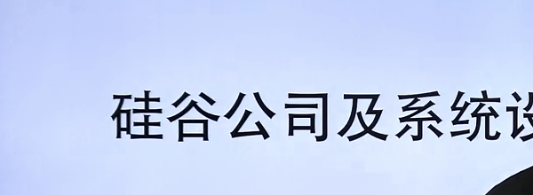 硅谷公司及系统设计【完结】