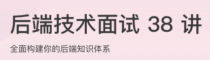后端技术面试38讲
