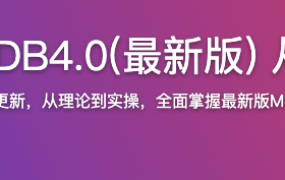 玩转MongoDB4.0(最新版) 从入门到实践【完结】