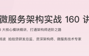 微服务架构实战 160 讲