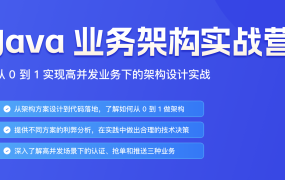 Java业务架构实战营