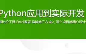 手把手教你把Python应用到实际开发 不再空谈语法【完结】